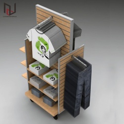 Clothes Store 4 Way Wood Metal Hanging Clothes